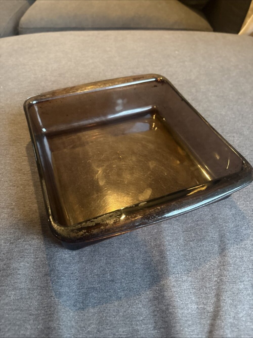 PYREX Square Brown Amber Glass Casserole Brownie Dish Baking Pan 222